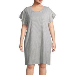 Terra & Sky Back/White Stripe T-shirt Dress